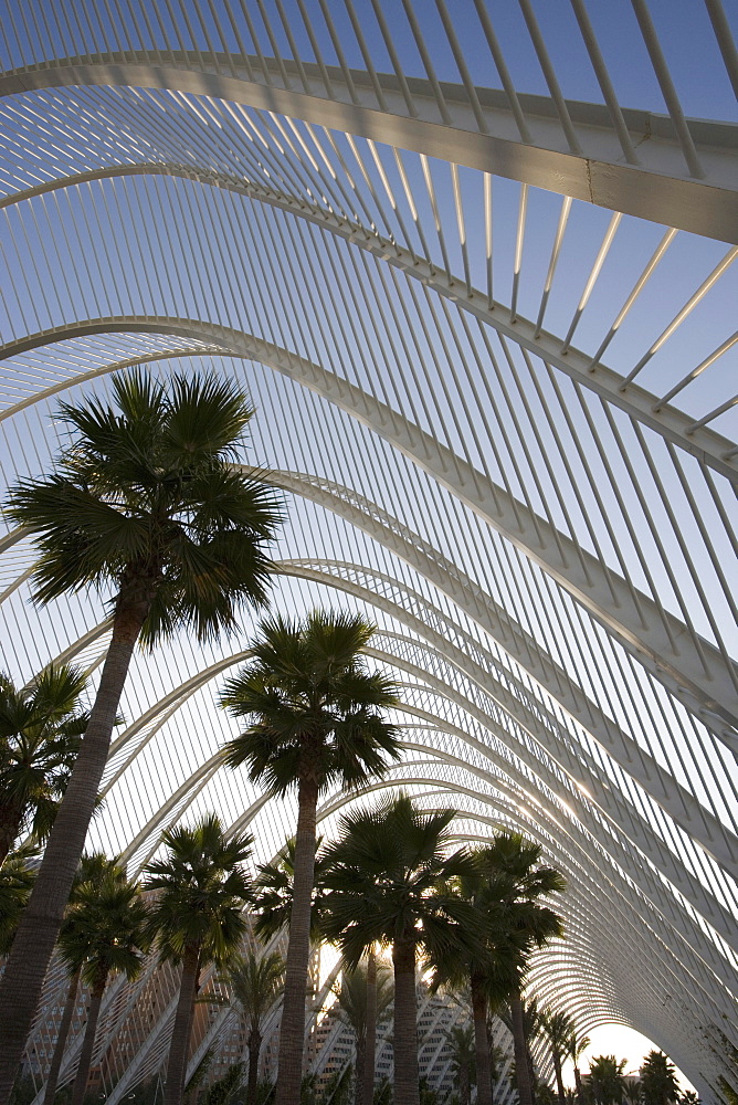 L'Umbracle, Ciutat de les Arts i de les Ciencies, City of Arts and Sciences, Valencia, Costa del Azahar, Spain, Europe