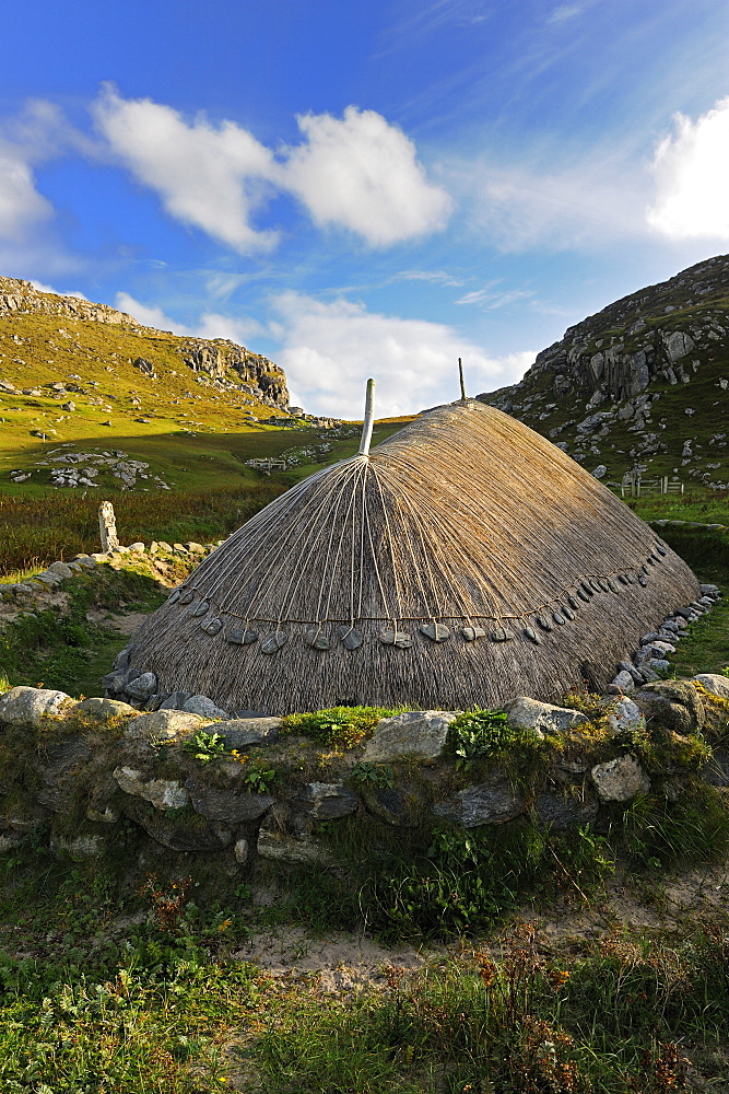 Bosta Iron Age House, Great Bernera Iron Age Village, Isle of Lewis, Western Isles, Scotland, United Kingdom, Europe