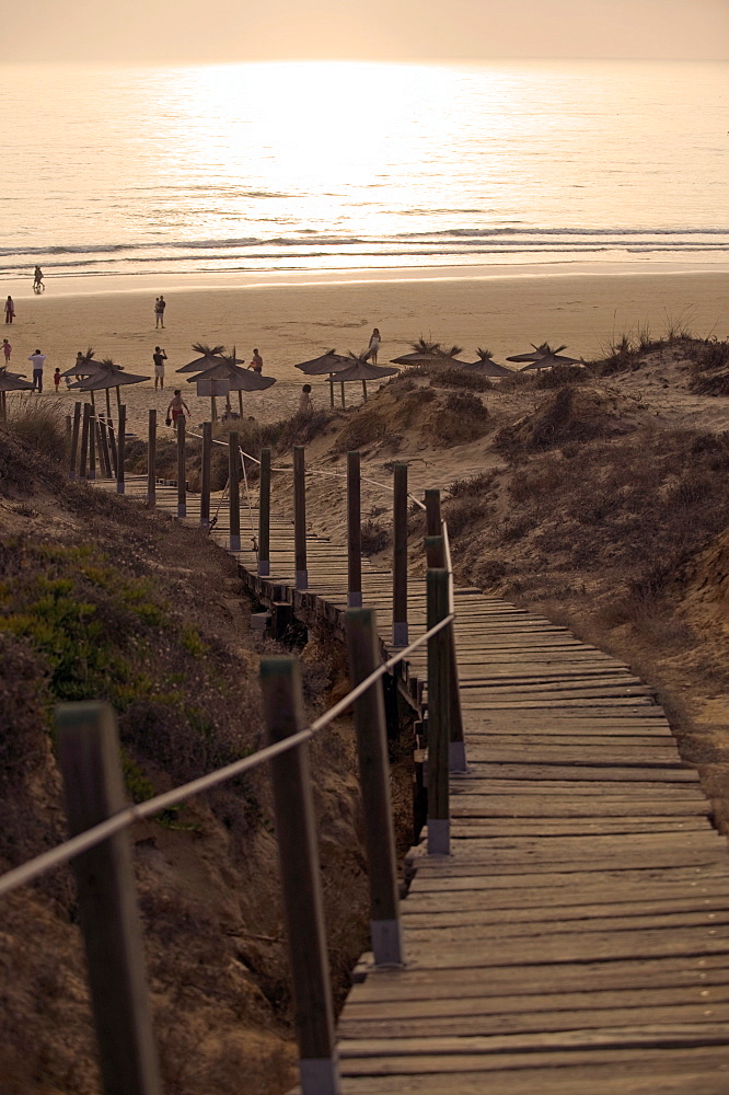 La Barrosa beach, Cadiz, Costa de la Luz (Coast of Light), Andalucia, Spain, Europe