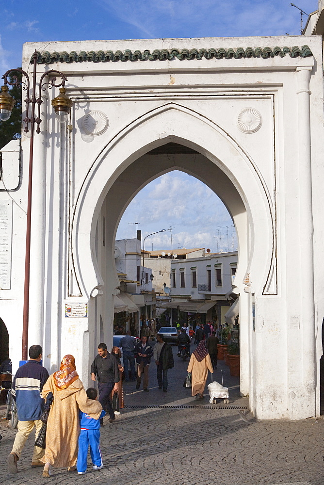 Bab el Fahs, Medina gate, Tangier, Morocco, North Africa, Africa