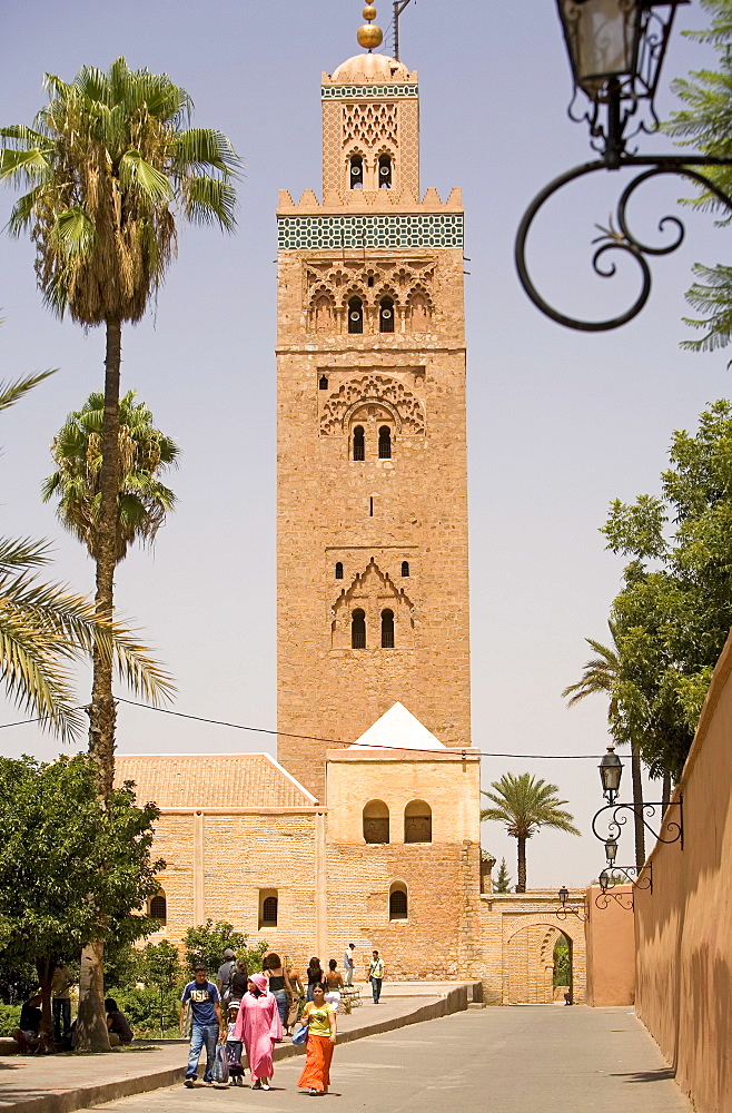 Koutoubia tower (minaret), Marrakech, Morocco, North Africa, Africa