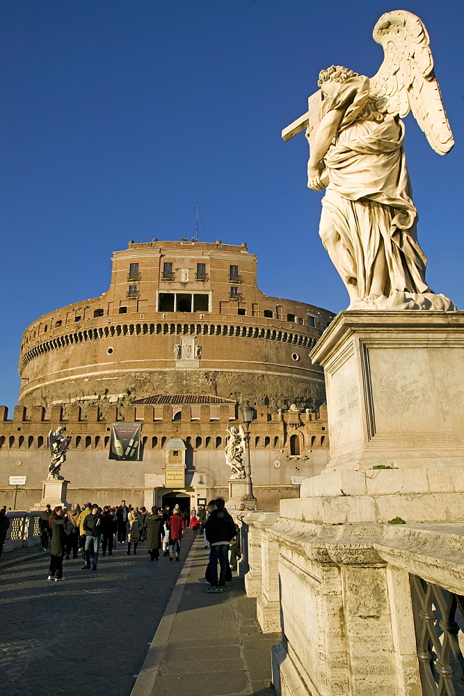 St. Angelo Castle (Castello San'Angelo), St. Angelo Bridge, Rome, Lazio, Italy, Europe