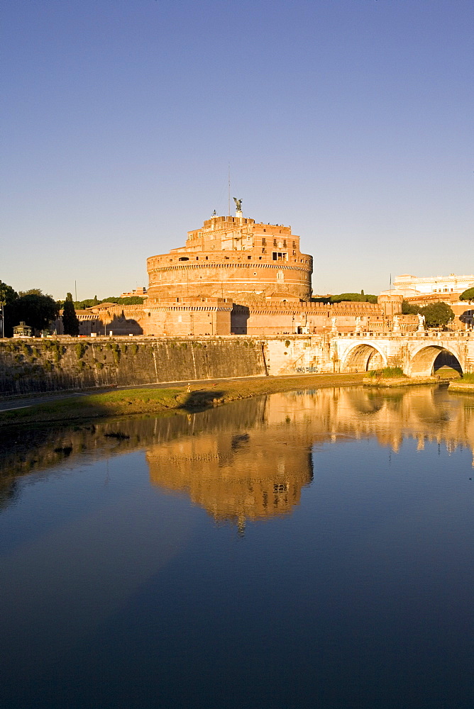 Castello San'Angelo (St.-Angelo Castle) (Mole Adriana) and St. Angelo bridge, Rome, Lazio, Italy, Europe