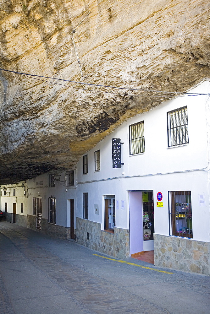 Setenil de las Bodegas, one of the white villages, Malaga province, Andalucia, Spain, Europe