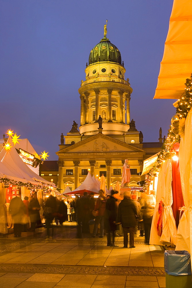 Gendarmen markt Christmas market and Franz Dom, Berlin, Germany, Europe