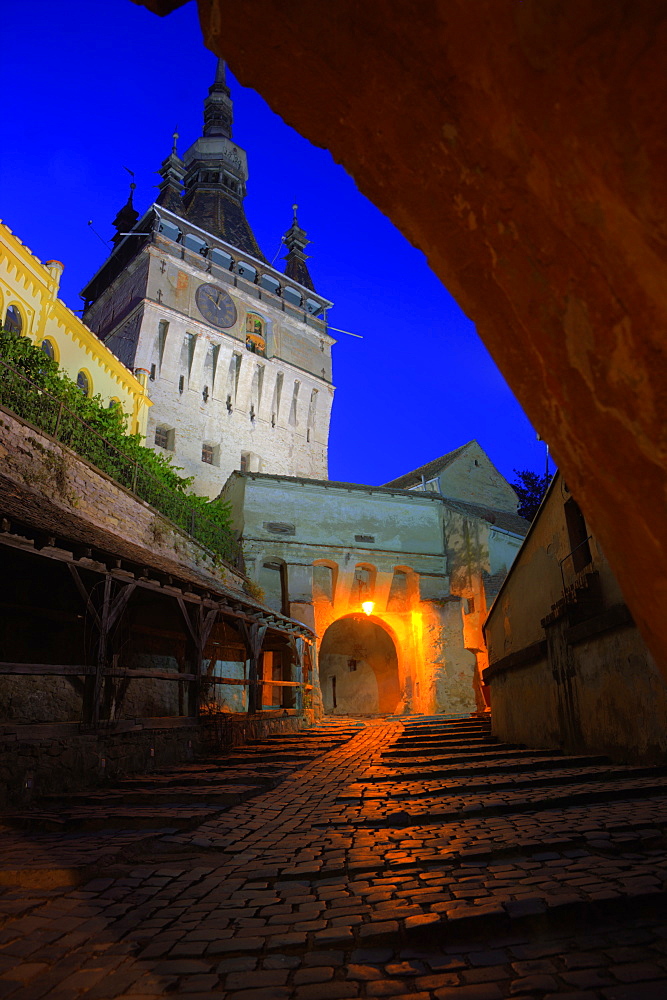 Clock tower, Sighisoara, UNESCO World Heritage Site, Transylvania, Romania, Europe