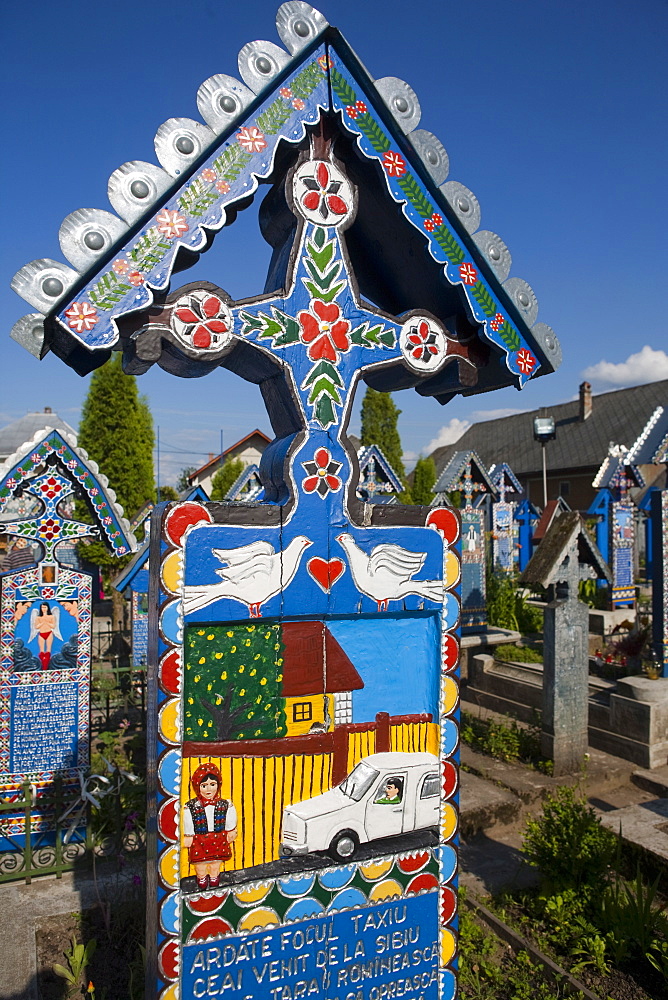 Merry Cemetery, Sapanta, Maramures, Romania, Europe