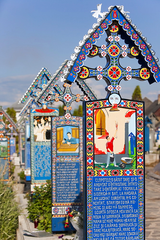 Merry Cemetery, Sapanta, Maramures, Romania, Europe