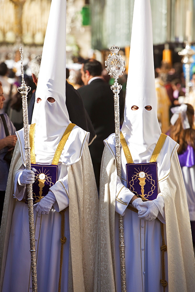 Semana Santa (Holy Week) celebrations, Malaga, Andalucia, Spain, Europe