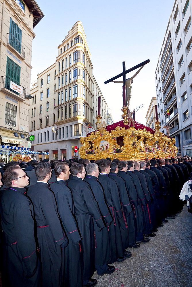 Semana Santa (Holy Week) celebrations, Malaga, Andalucia, Spain, Europe