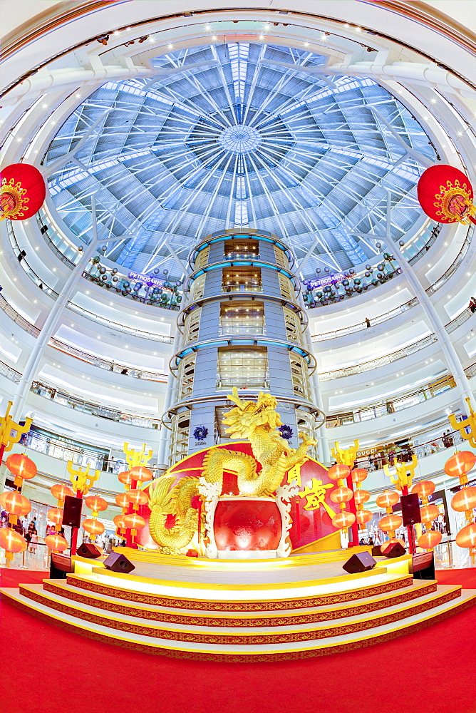 Interior of a modern shopping complex at the foot of the Petronas Towers, Kuala Lumpur, Malaysia, Southeast Asia, Asia