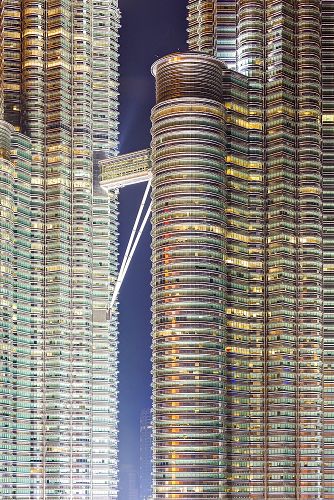 Detail view of the Petronas Twin Towers, Kuala Lumpur, Malaysia, Southeast Asia, Asia