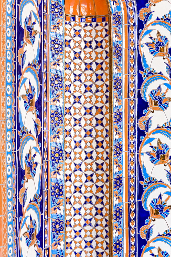 Detail in Al-Ghubrah or Grand Mosque, Muscat, Oman, Middle East