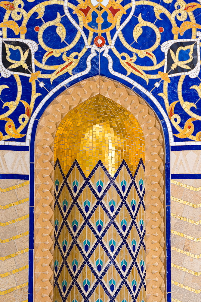 Detail in Al-Ghubrah or Grand Mosque, Muscat, Oman, Middle East