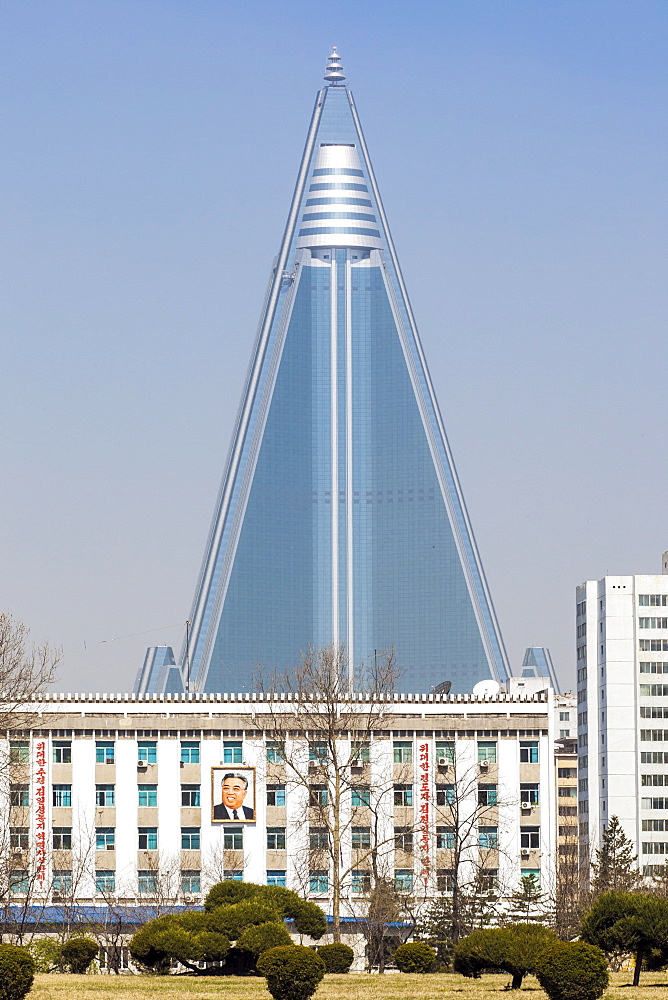 Ryugyong Hotel, Pyongyang, Democratic People's Republic of Korea (DPRK), North Korea, Asia