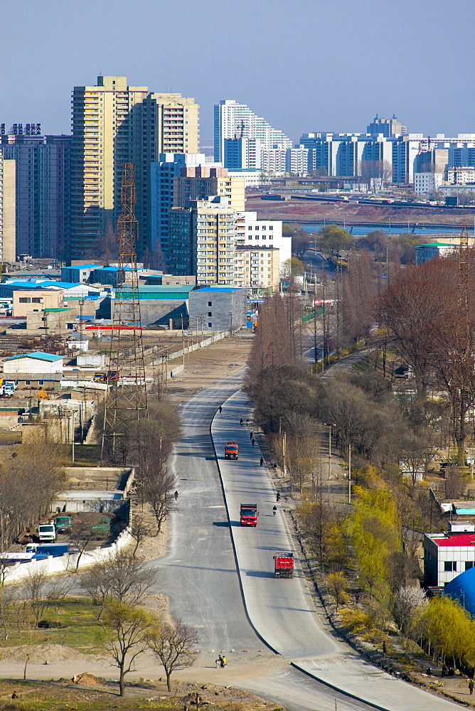 City apartment buildings, Pyongyang, Democratic People's Republic of Korea (DPRK), North Korea, Asia