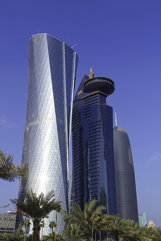 New skyline of the West Bay central financial district of Doha, Qatar, Middle East