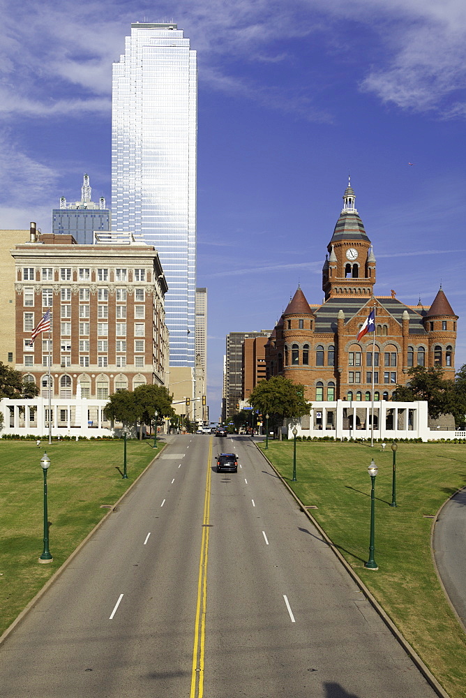 Grassy Knoll, site of Kennedy assassination, Dealey Plaza Historic District, West End, Dallas, Texas, United States of America, North America