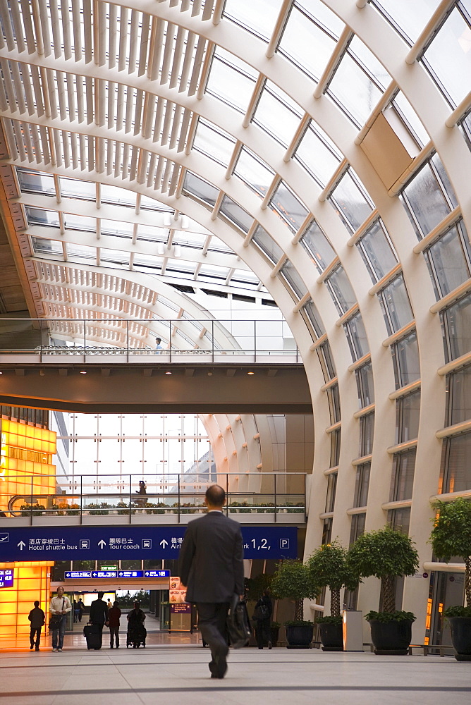 Interior view of Hong Kong International airport, Hong Kong, China, Asia