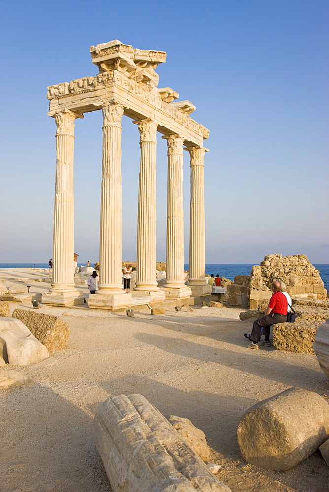 Roman ruins of the Temple of Apollo, Side, Anatalya Province, Anatolia, Turkey, Asia Minor, Eurasia