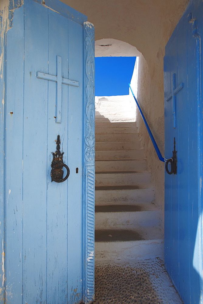 Church entrance, Chania, Crete, Greek Islands, Greece, Europe