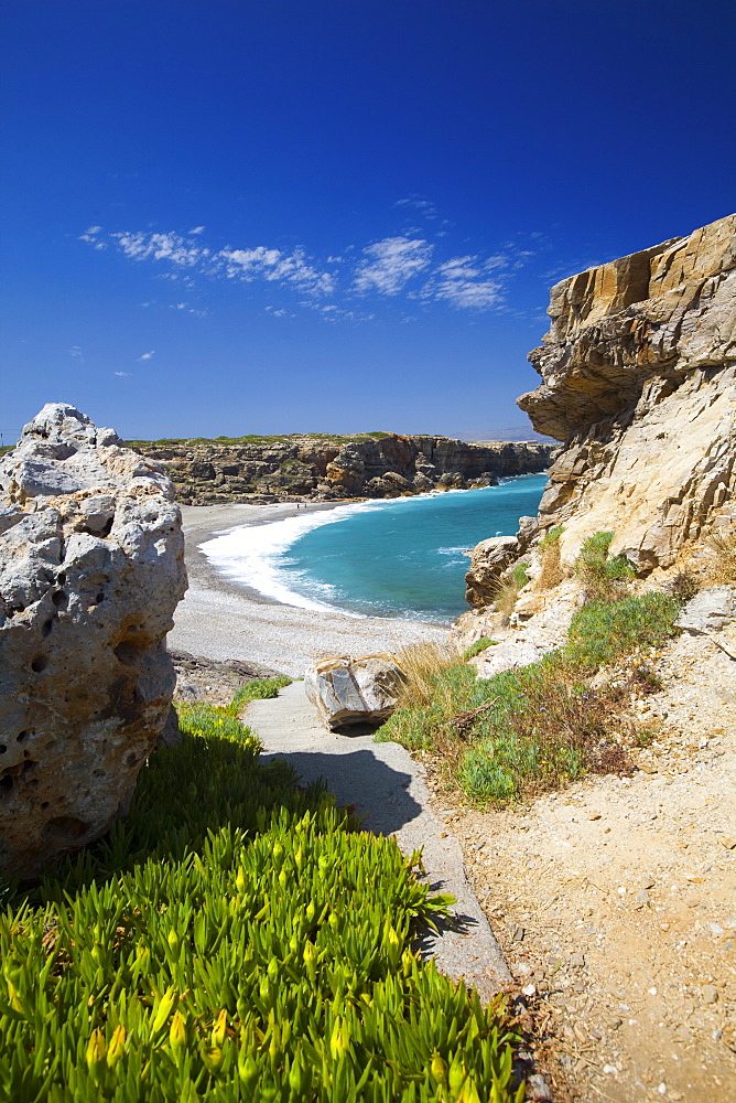 Beach in Rethymno, Crete, Greek Islands, Greece, Europe 