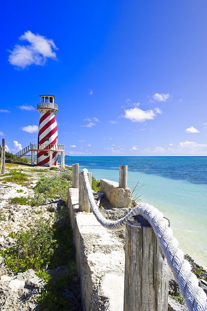 High Rock lighthouse at High Rock, Grand Bahama, The Bahamas, West Indies, Central America