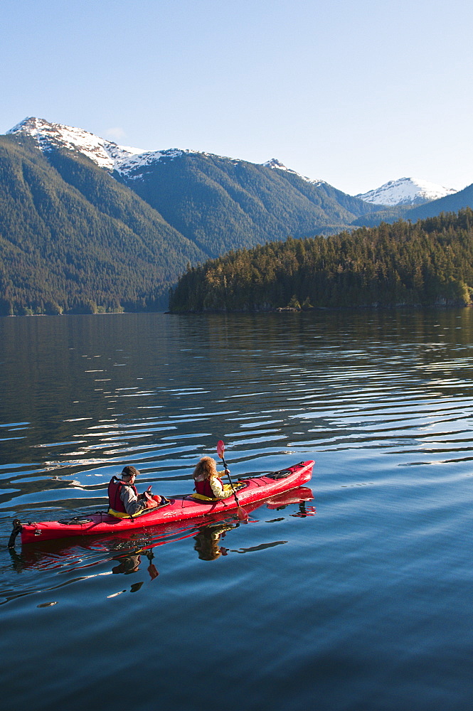 Kayaking in Windham Bay in the Chuck River Wilderness Area, Southeast Alaska, United States of America, North America