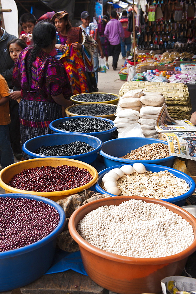 Beans for sale, Chichicastenango, Guatemala, Central America