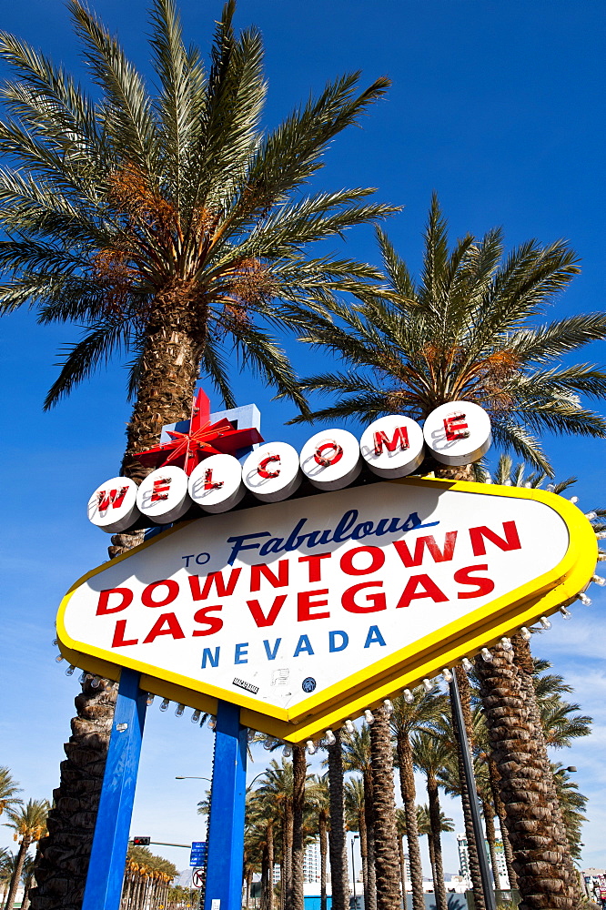 Welcome to downtown Las Vegas sign, Las Vegas, Nevada, United States of America, North America