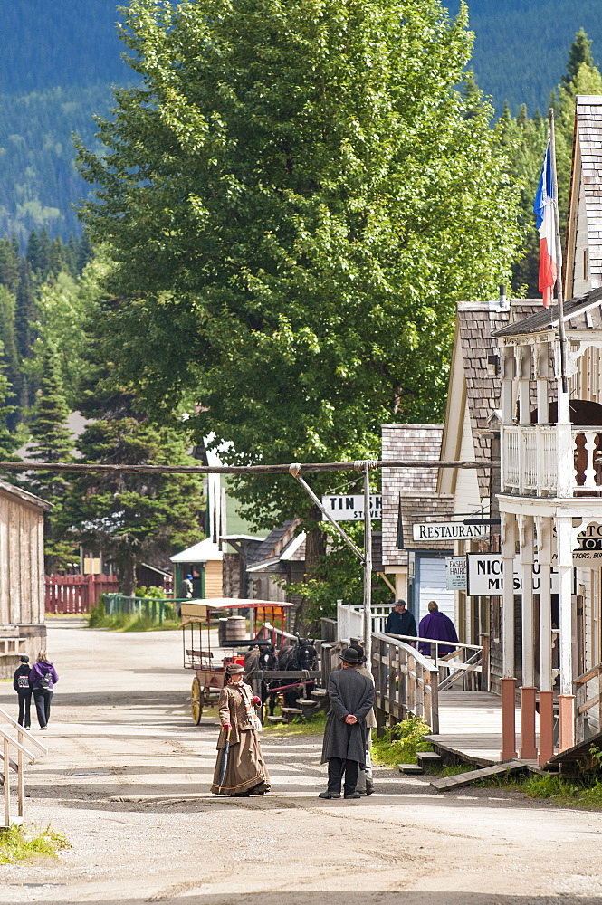 Main street in historic old gold town, Barkersville, British Columbia, Canada, North America