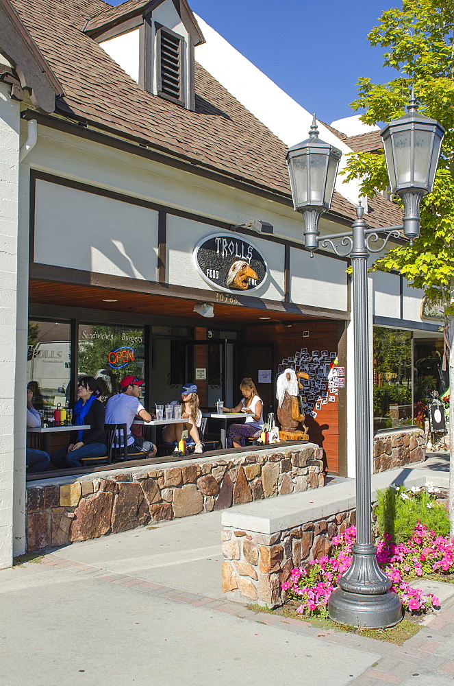 Downtown in the village of Big Bear Lake, California, United States of America, North America