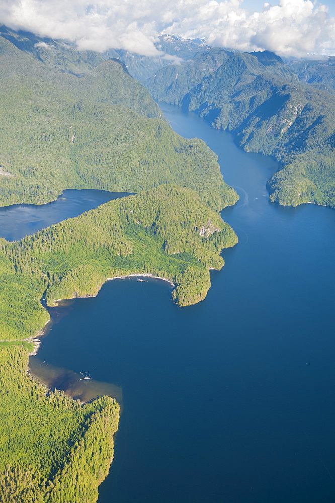 Coastal scenery in Great Bear Rainforest, British Columbia, Canada, North America 