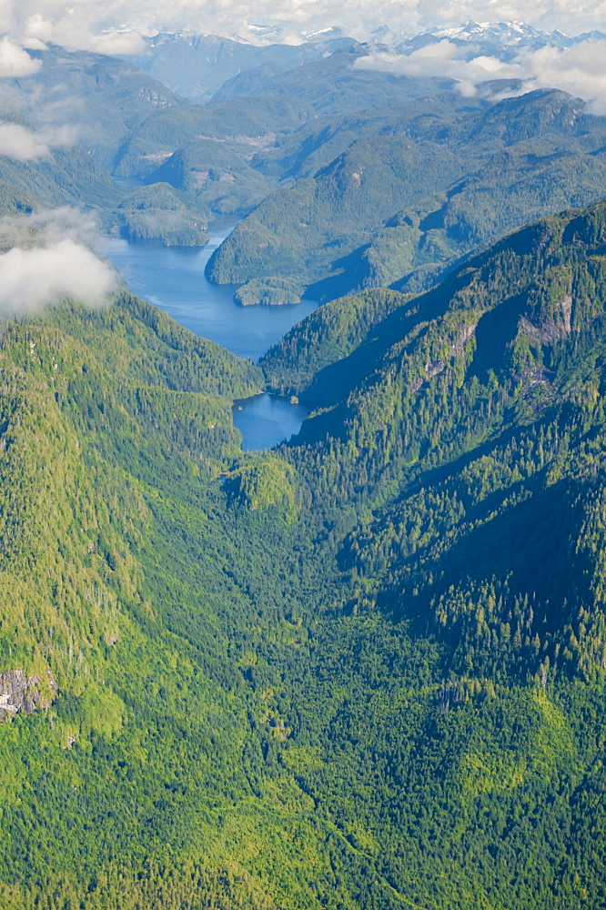 Coastal scenery in Great Bear Rainforest, British Columbia, Canada, North America 