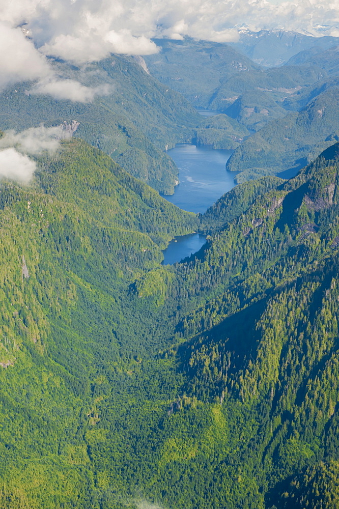 Coastal scenery in Great Bear Rainforest, British Columbia, Canada, North America 