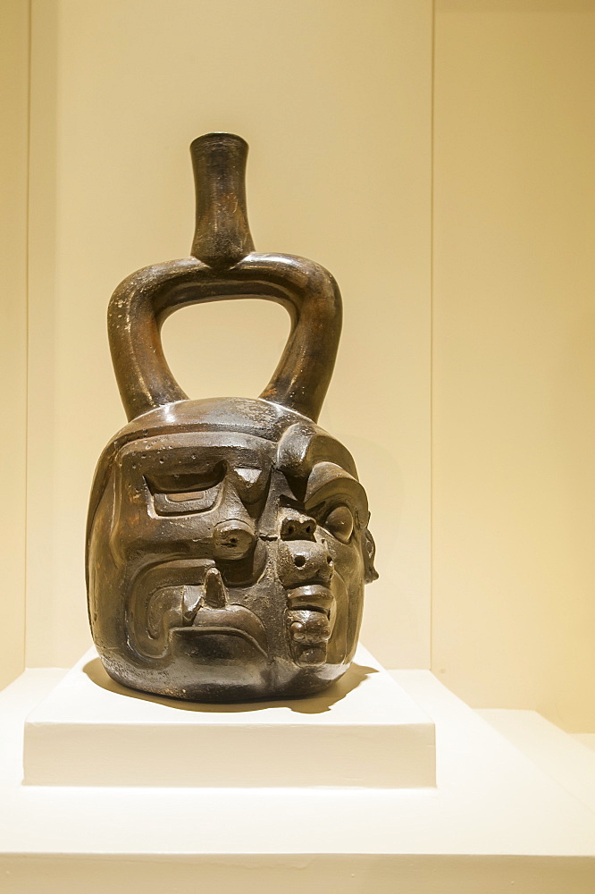 Pre-Columbian artifacts and art in the Larco Museum, Lima, Peru, South America