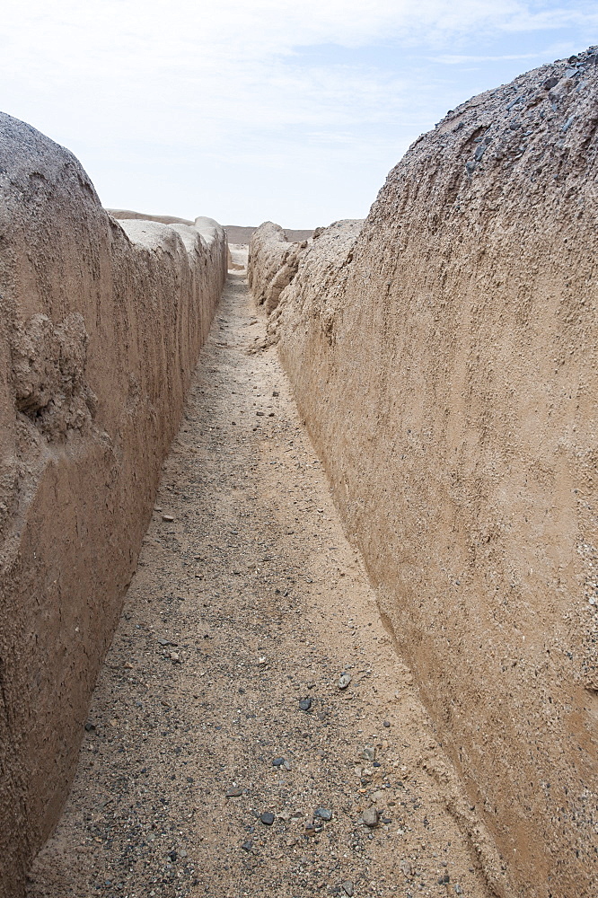 Ruins of Chan Chan Pre-Columbian archaeological site near Trujillo, Peru, South America