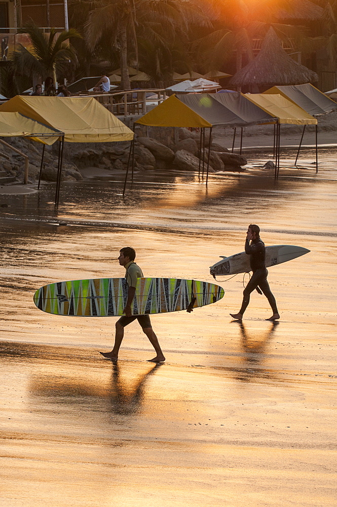 Surfing in Mancora, Peru, South America