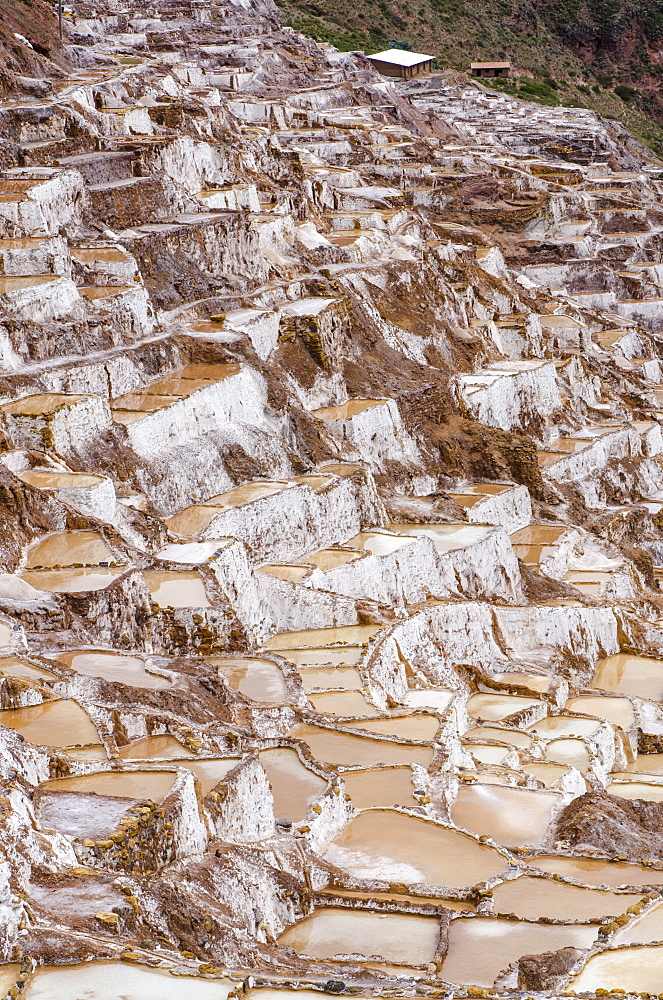 Salt pans (mines) at Maras, Sacred Valley, Peru, South America