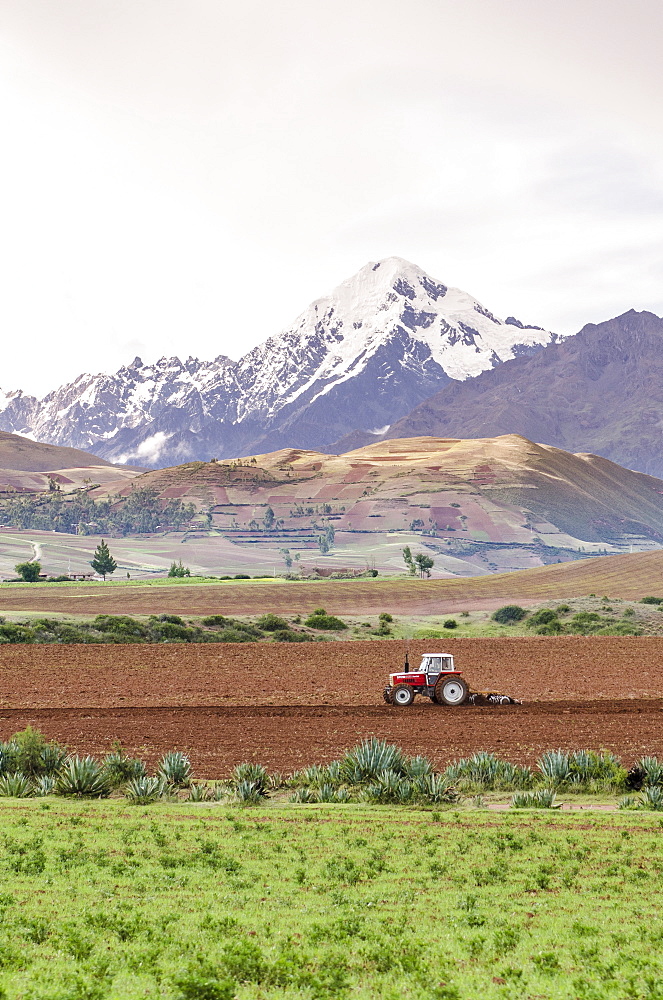 Landscape above the Sacred Valley near Maras, Peru, South America