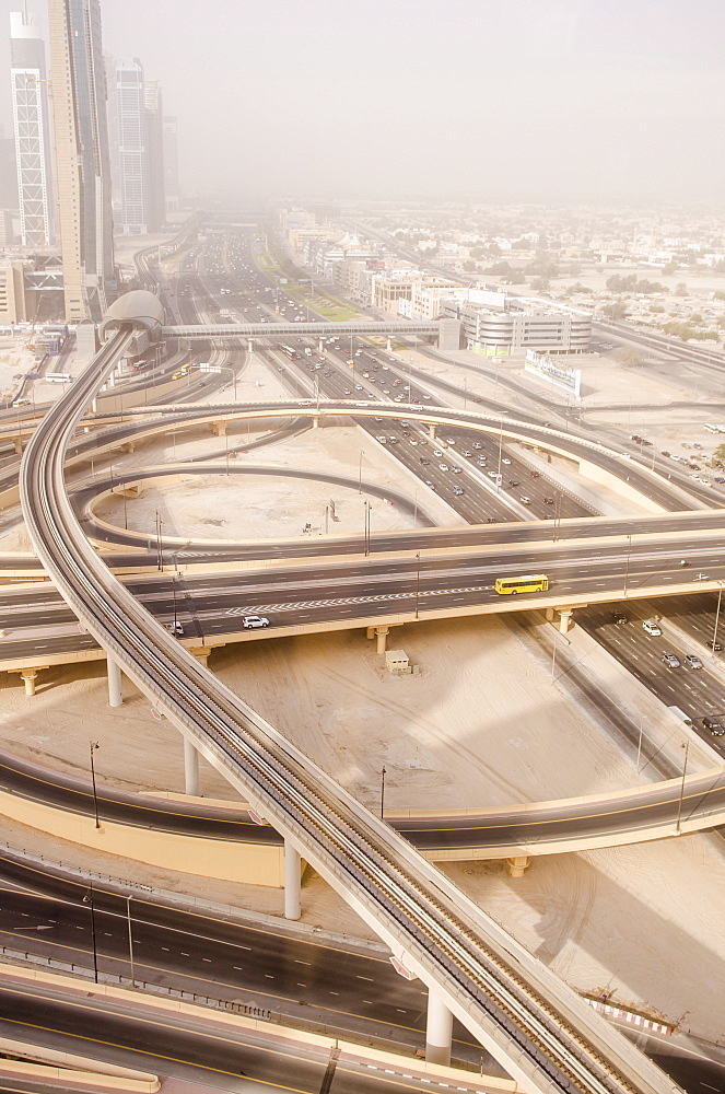 Expressways and freeways in Dubai, United Arab Emirates, Middle East