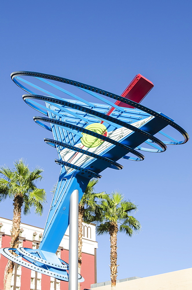 Oscar's Neon Martini Glass neon signs, Fremont Street, Neon Museum,  Las Vegas, Nevada, United States of America, North America