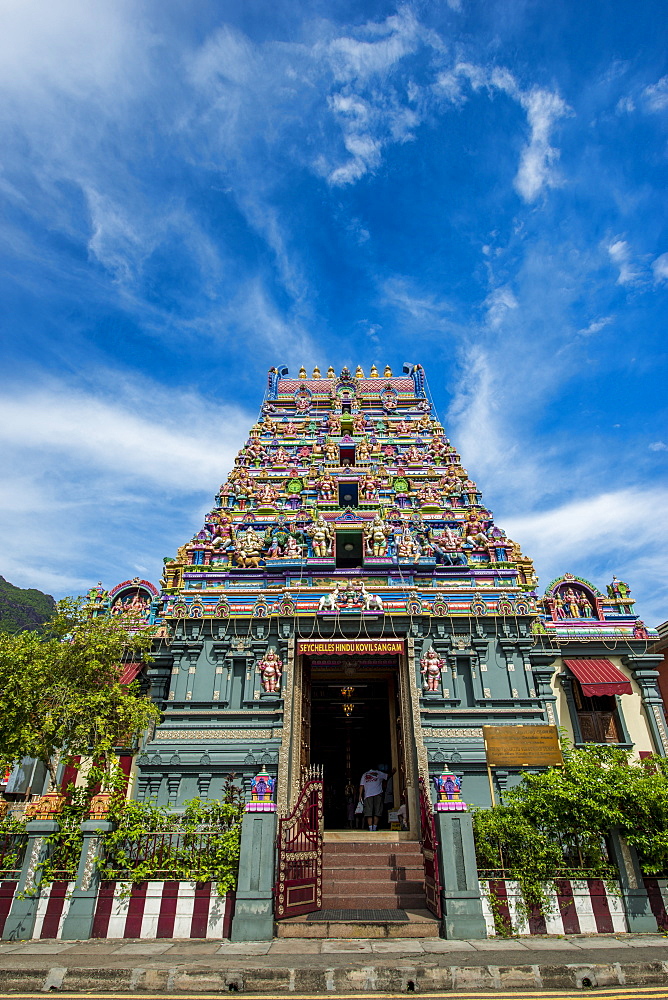 The Arul Mihu Navasakthi Vinayagar Hindu Temple, Victoria, Mahe, Republic of Seychelles, Indian Ocean, Africa