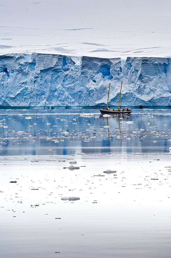 Sailboat, Paradise Bay, Antarctica, Polar Regions