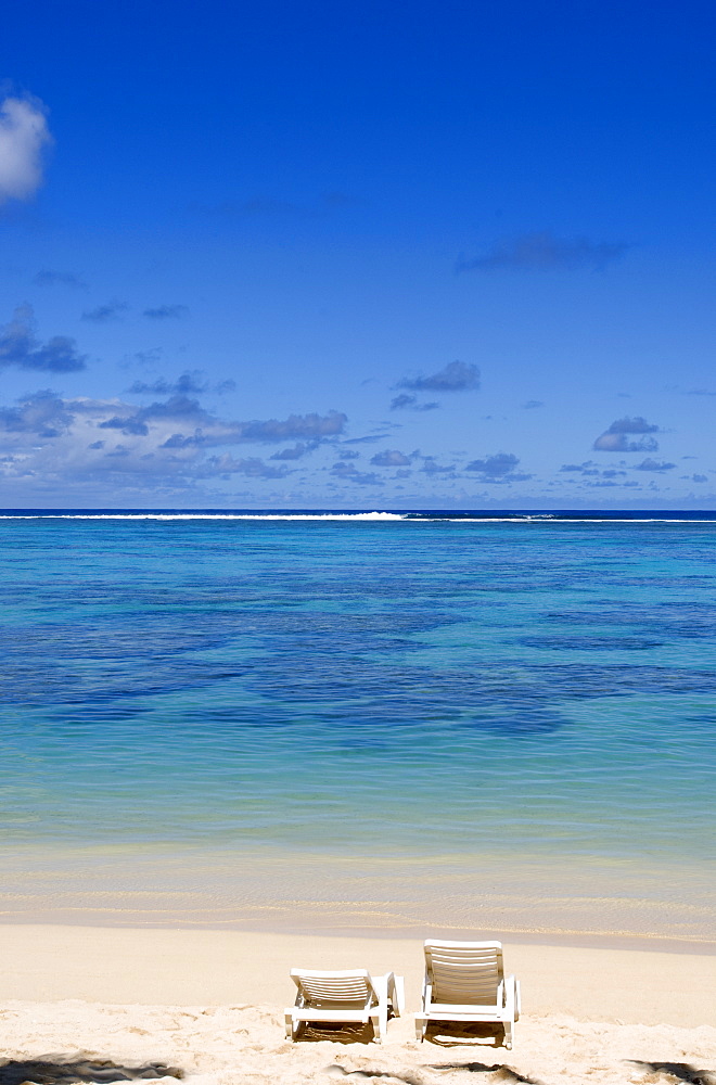 Palm fringed beaches, Cook Islands, South Pacific, Pacific