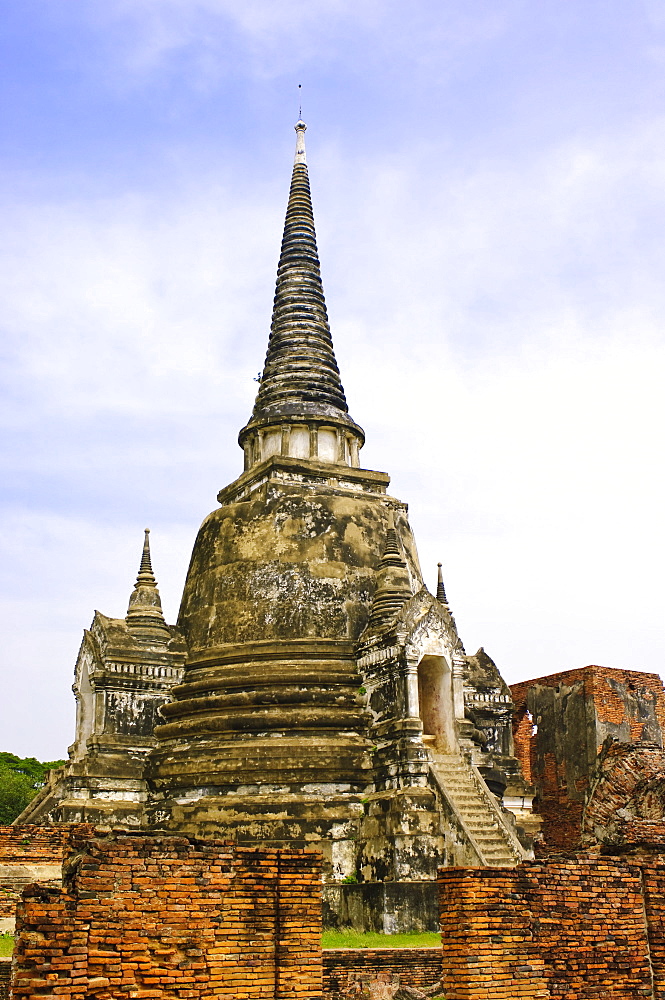 Phra Vihan Luang in Wat Phra Si San Phet, Ayutthaya, UNESCO World Heritage Site, Thailand, Southeast Asia, Asia