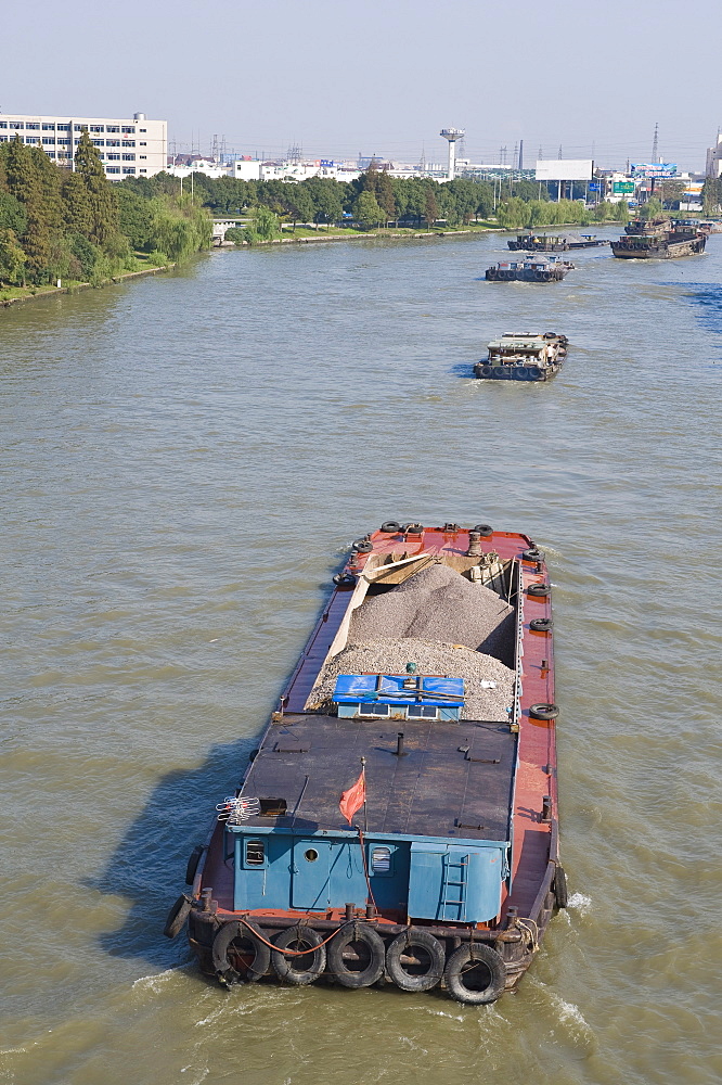 Barges on the Grand Canal, Suzhou, Jiangsu, China