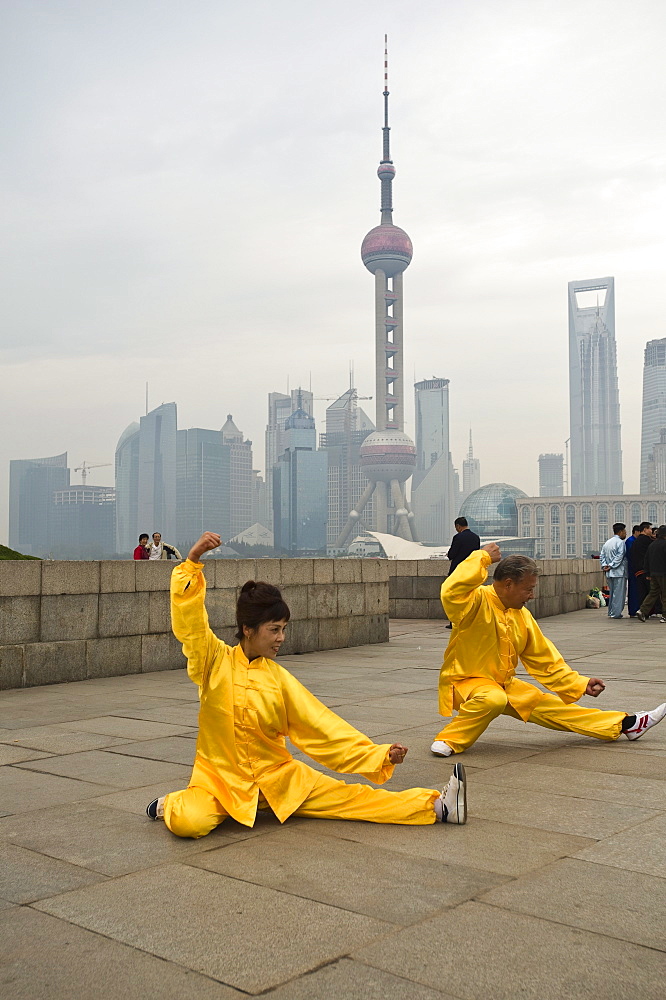 Morning Tai chi, Shanghai, China, Asia