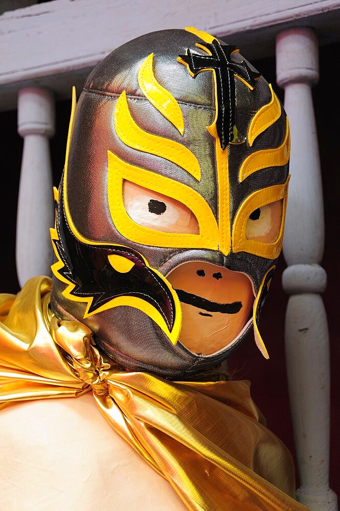 Mexico, Bajio, Queretaro, Lucha libre or wrestling mask.