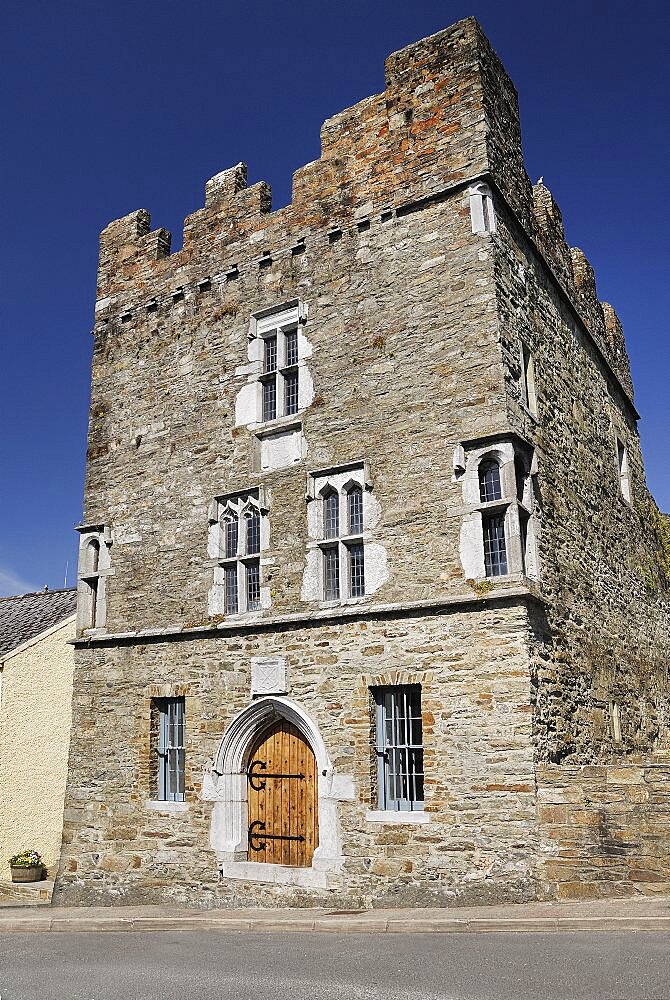 Ireland, County Cork, Kinsale, Exterior of the 16th century Desmond castle.